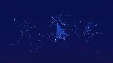 区块链Ai蓝色科技互联网点线几何图形数据视频的预览图